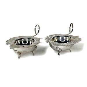 Bombay Co. Vintage Silverplate Maple Leaf Tea Strainers - 2